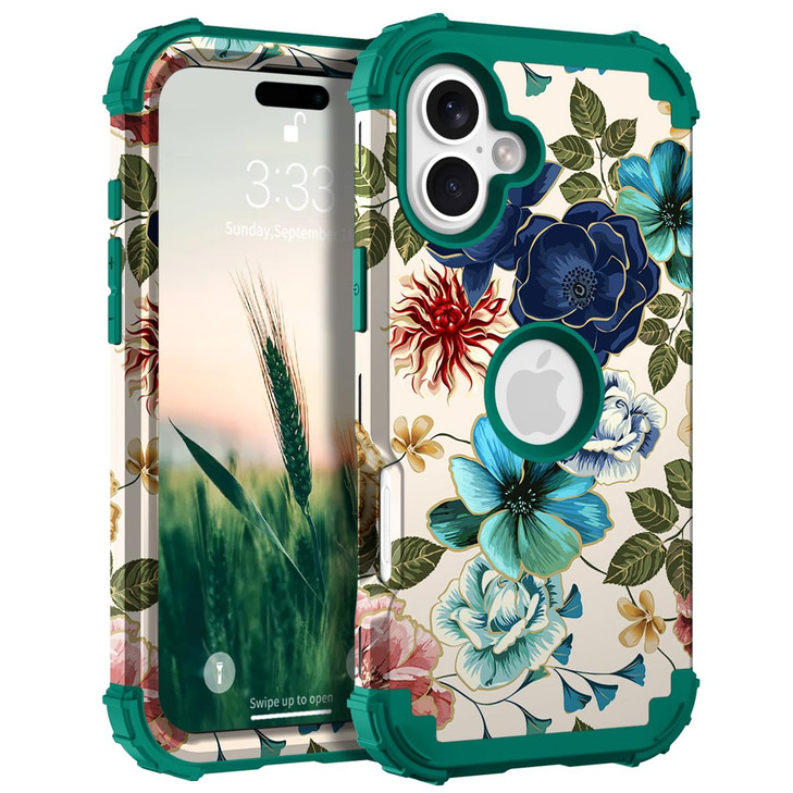 Hocase for iPhone 16 Plus Case 67 Heavy Duty Shockproof Protection Soft Silicone RubberHard Plastic Bumpers Hybrid Prote
