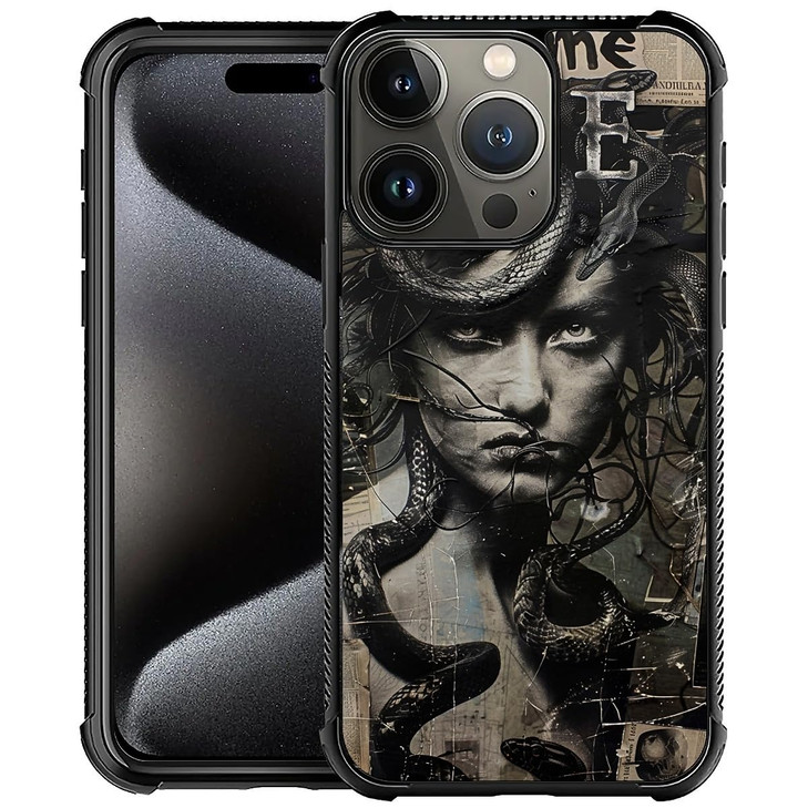 ZHEGAILIAN Compatible with iPhone 16 Pro CaseWoman and Snake 16 Pro Women Girls CaseShockproof AntiSlip Drop Protection