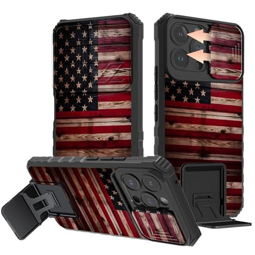 GFRGTFHYT for iPhone 16 Pro Max Phone Case 69 with Slide Camera Cover Builtin Stand Kickstand Slim Dual Layer Hard PC So