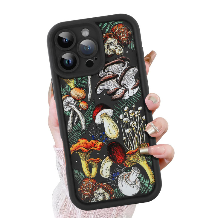 KANGHAR Case for iPhone 16 Pro Max Case Cute Mushroom Art Design Soft TPU Shockproof Protective for Women Girls Slim Pho