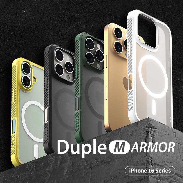 araree Duple M Armor for iPhone 16 Pro Case Compatible with MagSafe PC Translucent Matte Back TPU Bumper Slim Shockproof