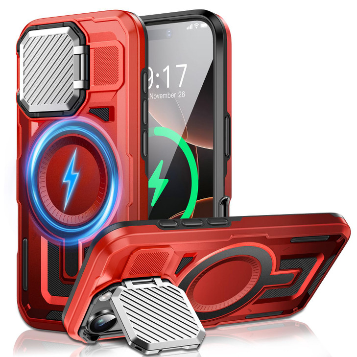 WASTROYAL Camera Stand Case for iPhone 16 Pro Max Compatible with MagSafe Lens Cover 2024 Version Military Grade Protect