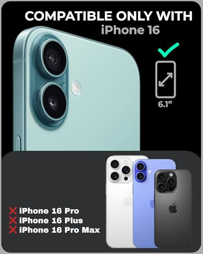 TORU for iPhone 16 Wallet Case with Card Holder Hidden ID Credit Card Slot Flip Kickstand Slim Fit Shockproof Heavy Duty