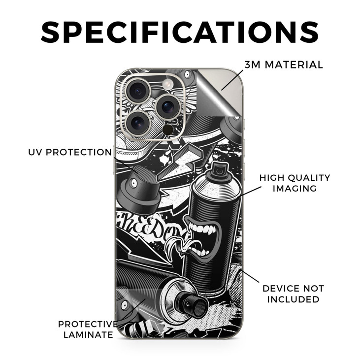Phone Skin Compatible with Apple iPhone 16 Pro Max Mono Hip Hop Premium 3M Vinyl Protective Wrap Decal Cover Easy to App