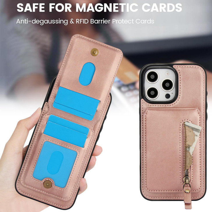 CCSmall 2in1 Detachable Magnetic Wallet Case for iPhone 16 Pro Compatible with MagSafe PU Leather RFID Barrier Phone Cov
