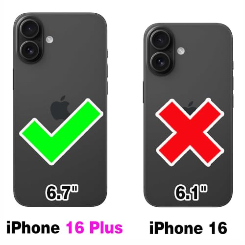 Asuwish Phone Case for iPhone 16 Plus 67 inch Zipper Wallet Magnetic Detachable Cell Cover with Tempered Glass Screen Pr