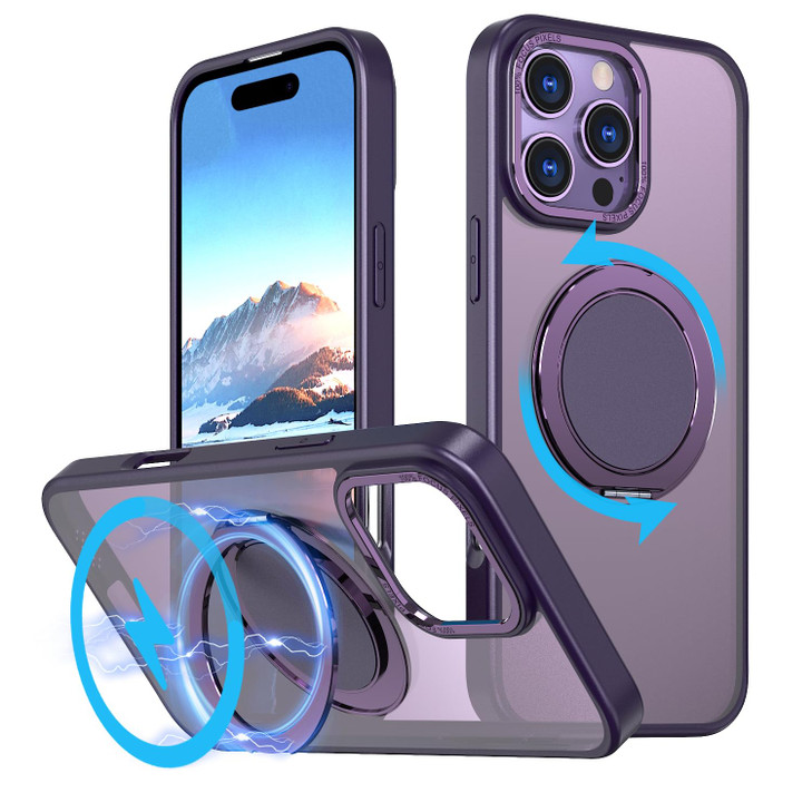 DAWEIXEAU Magnetic Ring Case for iPhone 16 ProCompatible with MagSafe with 360 Ring Stand Shockproof Protection Cover Ca