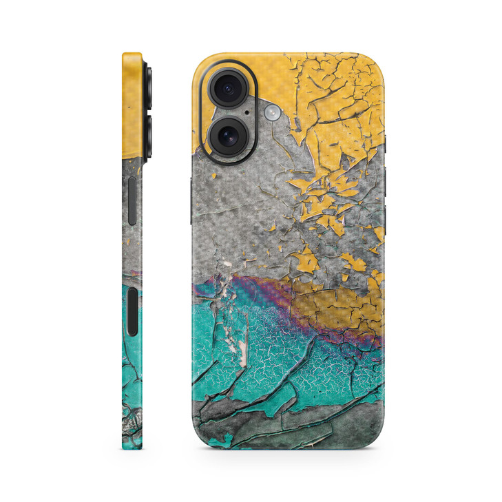 Carbon Fiber Phone Skin Compatible with Apple iPhone 16 Chipped Spill Premium 3M Vinyl Protective Wrap Decal Cover Easy