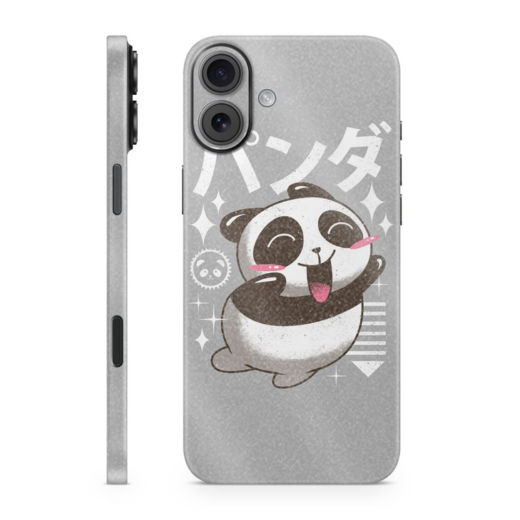 Glossy Glitter Phone Skin Compatible with Apple iPhone 16 Plus Panda Kawaii Premium 3M Vinyl Protective Wrap Decal Cover