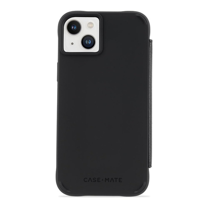 CaseMate Wallet Folio iPhone 14 Plus Case Black 10ft Drop Protection Compatible with MagSafe Magnetic Flip Folio Cover M