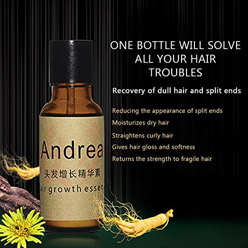 Andrea Hair Growth Essence for Hair Loss, Scalp Treatments with Ginger and Ginseng - Enhance Hair Density, Stop Shedding, Revitalize Damaged Hair 20m