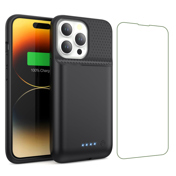Yacikos Battery Case for iPhone 1313Pro147500mah UltraSlim Protective Charging Case Portable Rechargeable Expandable Bat