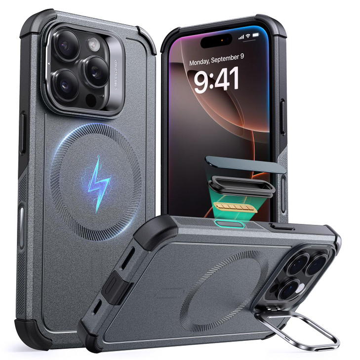 ESR for iPhone 16 Pro Max Case with Stash Stand Camera Control 23FT MilitaryGrade ShockAbsorbing Drop Protection Compati