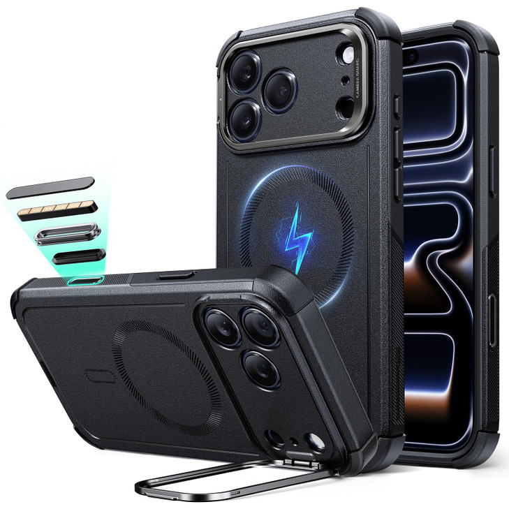 ESR for iPhone 17 Pro Max Case with Stash Stand 7X MilitaryGrade Drop Protection with Camera Control ShockAbsorbing Phon
