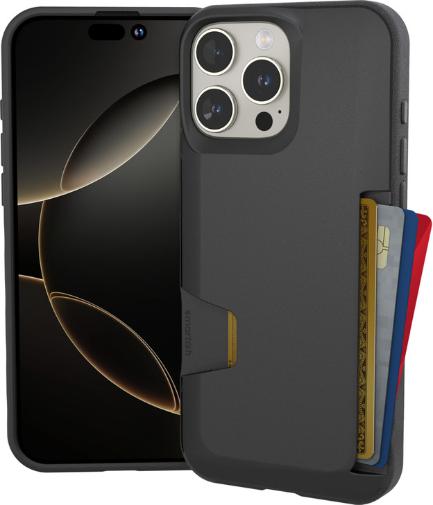 Smartish iPhone 16 Pro Max Wallet Case Wallet Slayer Vol 1 Slim Protective Credit Card Holder Drop Tested Hidden Flip Ca