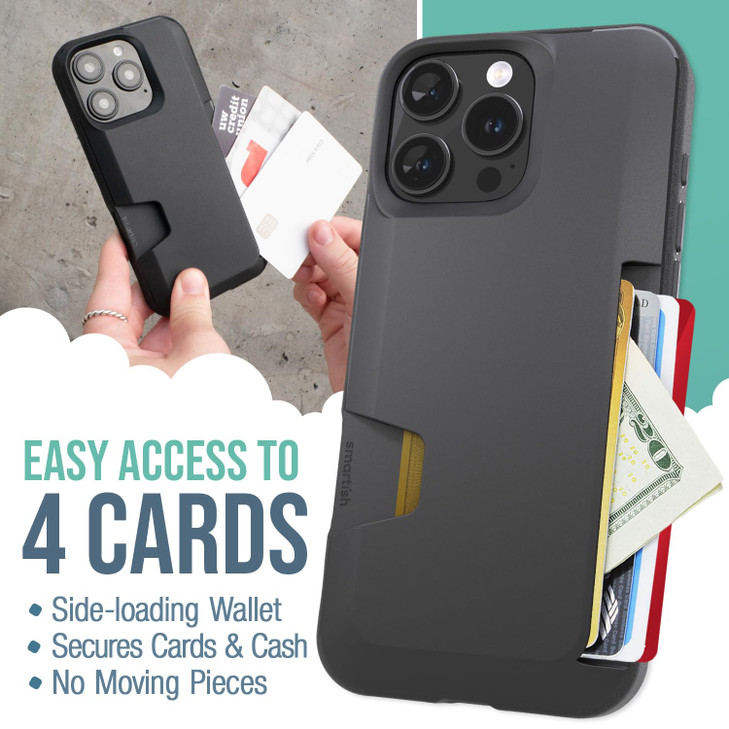 Smartish iPhone 16 Pro Max Wallet Case Wallet Slayer Vol 1 Slim Protective Credit Card Holder Drop Tested Hidden Flip Ca