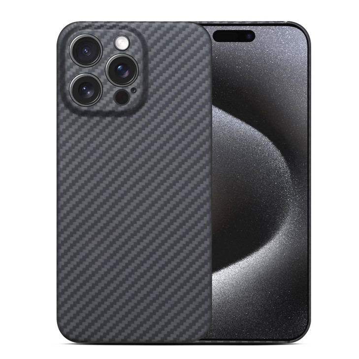 Ultra Thin Aramid Carbon Fiber Case for Apple iPhone 16 pro max Camera Full Cover Protection Black
