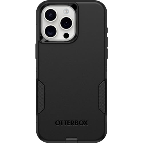 OtterBox iPhone 15 Pro MAX Only Commuter Series Case Black Slim Tough PocketFriendly with Port Protection