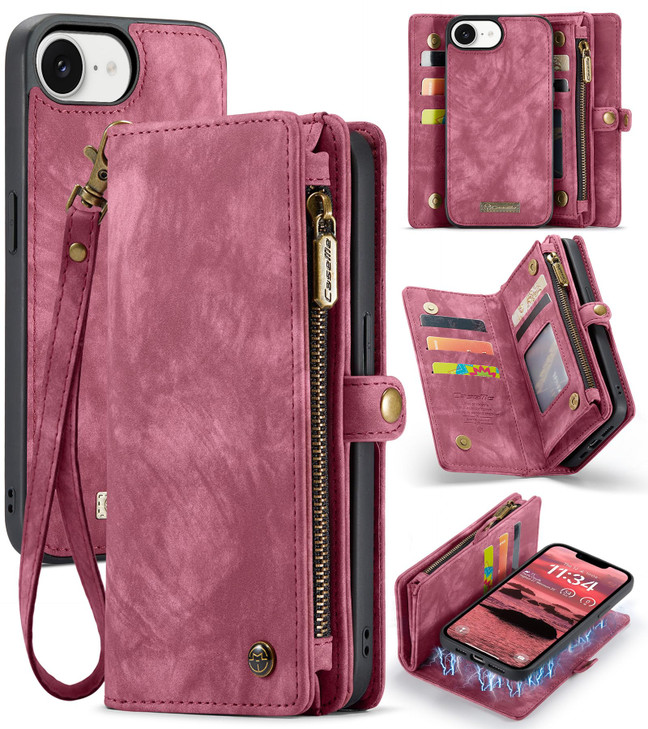 GooodiDEAR for iPhone 16 Pro Max Case Shockproof Card Holder Leather Wallet Cover for iPhone 16 Pro Max Flip Bumper Magn