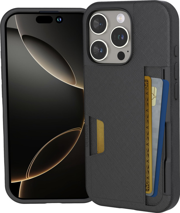 Smartish iPhone 16 Pro Wallet Case Wallet Slayer Vol 2 Slim Protective Credit Card Holder wKickstand Drop Tested Hidden