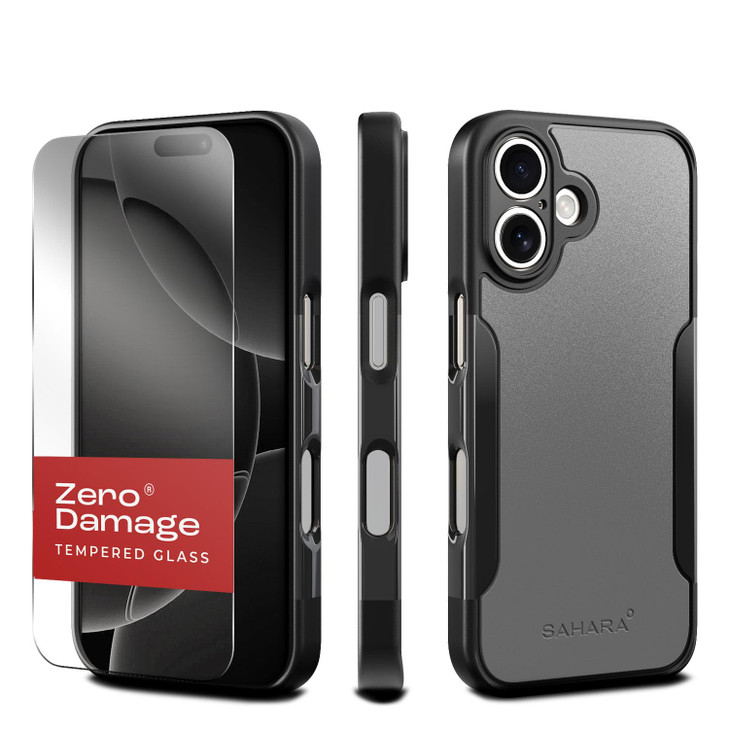 Sahara Mist Case for iPhone 16 Classic Series Protection Kit Compatible with MagSafe Case with Tempered Glass Screen Pro