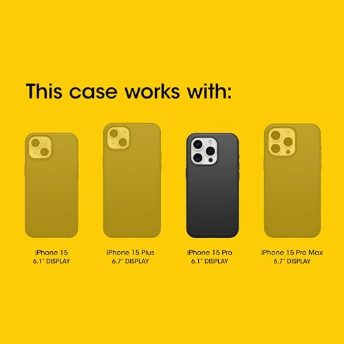 OtterBox iPhone 15 Pro Only Commuter Series Case Black Slim Tough PocketFriendly with Port Protection