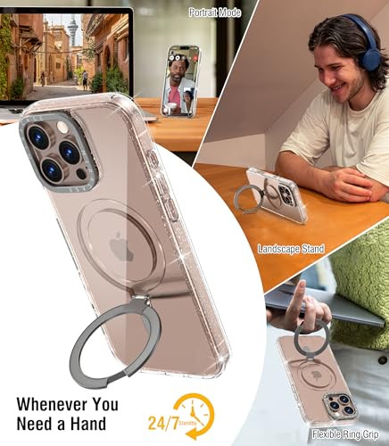 Miracase 2024 Magnetic for iPhone 16 Pro Max Case with Stand 69 Compatible with MagSafe Shockproof Phone Case for iPhone