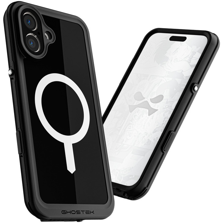 Ghostek Nautical Slim Apple iPhone 16 Plus Case Waterproof Builtin Screen and Camera Lens Protector Compatible with Appl
