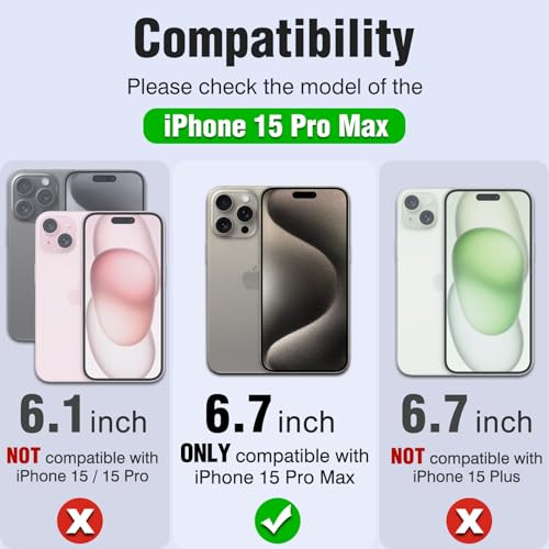 Nillkin for iPhone 15 Pro Max Case Magsafe Sliding Camera Cover Drop Protection Thin Slim Fit Protective Lightweight Cov