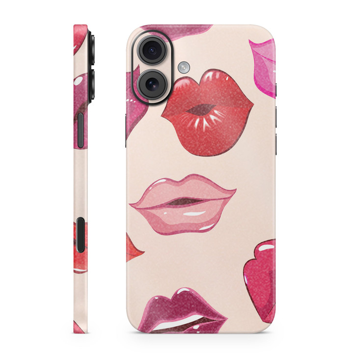 Glossy Glitter Phone Skin Compatible with Apple iPhone 16 Plus Many Kisses Premium 3M Vinyl Protective Wrap Decal Cover