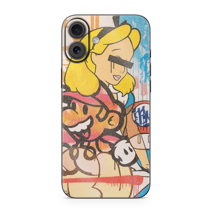 Glossy Glitter Phone Skin Compatible with Apple iPhone 16 Plus I Cant See Premium 3M Vinyl Protective Wrap Decal Cover E