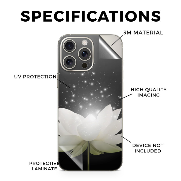 Phone Skin Compatible with Apple iPhone 16 Pro Max Twilight Lotus Premium 3M Vinyl Protective Wrap Decal Cover Easy to A