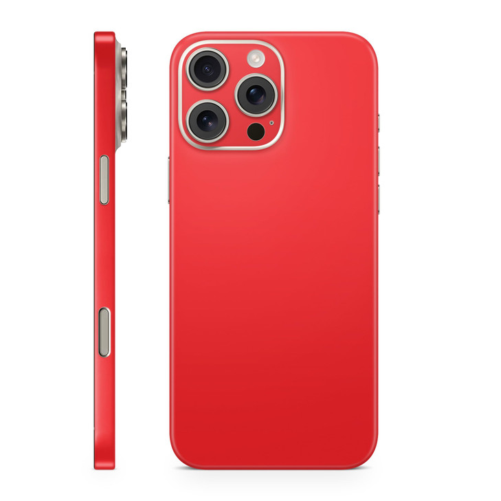 Phone Skin Compatible with Apple iPhone 16 Pro Max Solid Red Premium 3M Vinyl Protective Wrap Decal Cover Easy to Apply