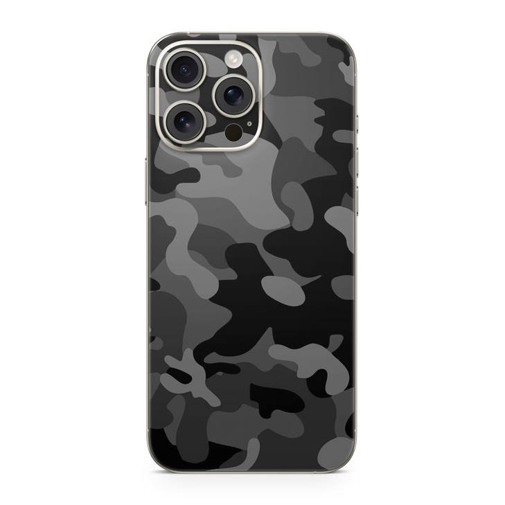 Phone Skin Compatible with Apple iPhone 16 Pro Max Black Camo Premium 3M Vinyl Protective Wrap Decal Cover Easy to Apply