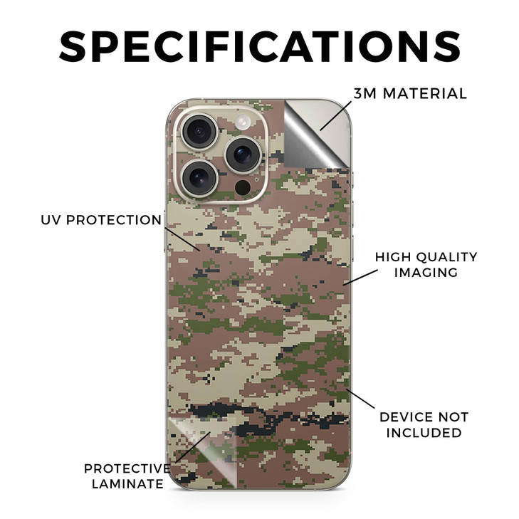 Phone Skin Compatible with Apple iPhone 16 Pro Max Urban Camo Premium 3M Vinyl Protective Wrap Decal Cover Easy to Apply