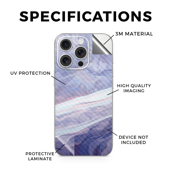 Carbon Fiber Phone Skin Compatible with Apple iPhone 16 Pro Whirlwind Premium 3M Vinyl Protective Wrap Decal Cover Easy