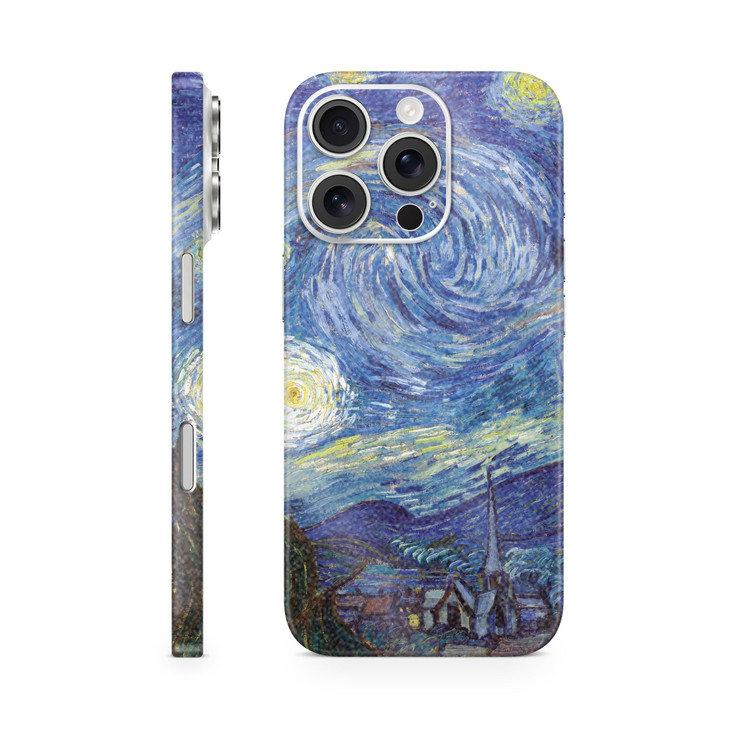 Glossy Glitter Phone Skin Compatible with Apple iPhone 16 Pro Starry Night Premium 3M Vinyl Protective Wrap Decal Cover