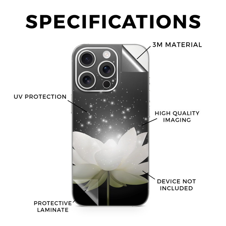 Phone Skin Compatible with Apple iPhone 16 Pro Twilight Lotus Premium 3M Vinyl Protective Wrap Decal Cover Easy to Apply
