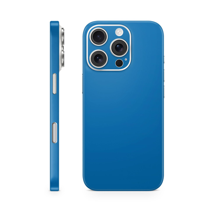 Phone Skin Compatible with Apple iPhone 16 Pro Solid Blue Premium 3M Vinyl Protective Wrap Decal Cover Easy to Apply Cra