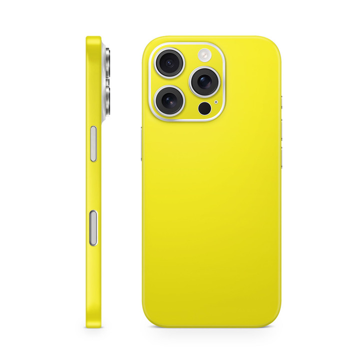 Phone Skin Compatible with Apple iPhone 16 Pro Solid Yellow Premium 3M Vinyl Protective Wrap Decal Cover Easy to Apply C