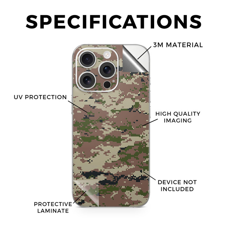 Phone Skin Compatible with Apple iPhone 16 Pro Urban Camo Premium 3M Vinyl Protective Wrap Decal Cover Easy to Apply Cra
