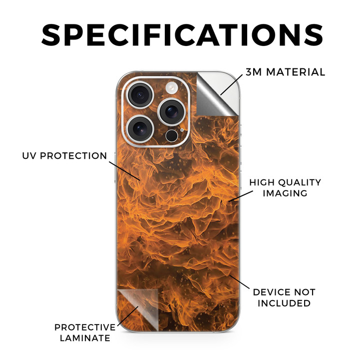 Phone Skin Compatible with Apple iPhone 16 Pro Burning Up Premium 3M Vinyl Protective Wrap Decal Cover Easy to Apply Cra