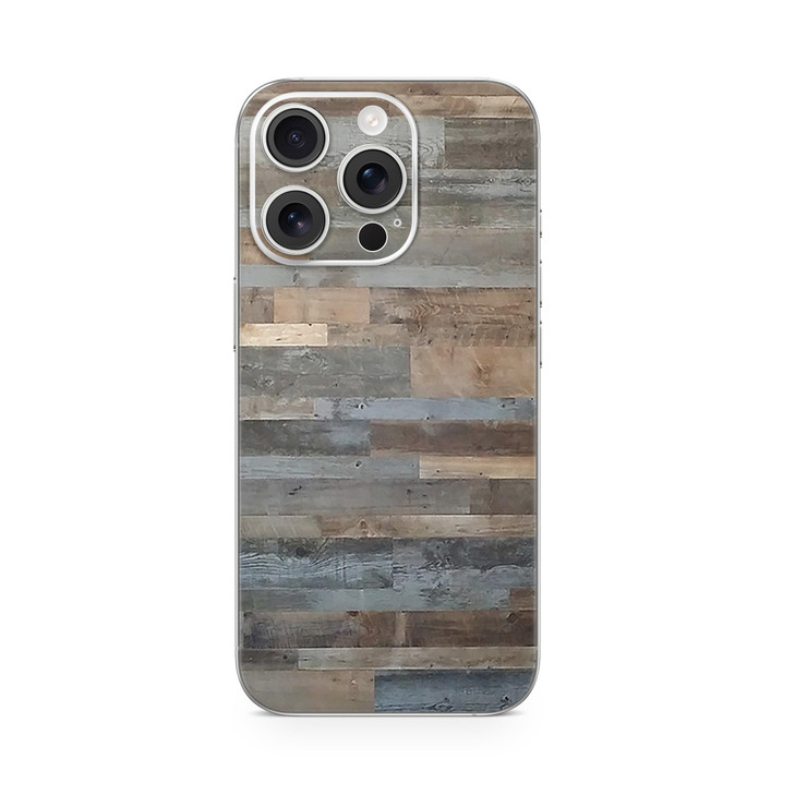 Phone Skin Compatible with Apple iPhone 16 Pro Gray Wood Premium 3M Vinyl Protective Wrap Decal Cover Easy to Apply Craf