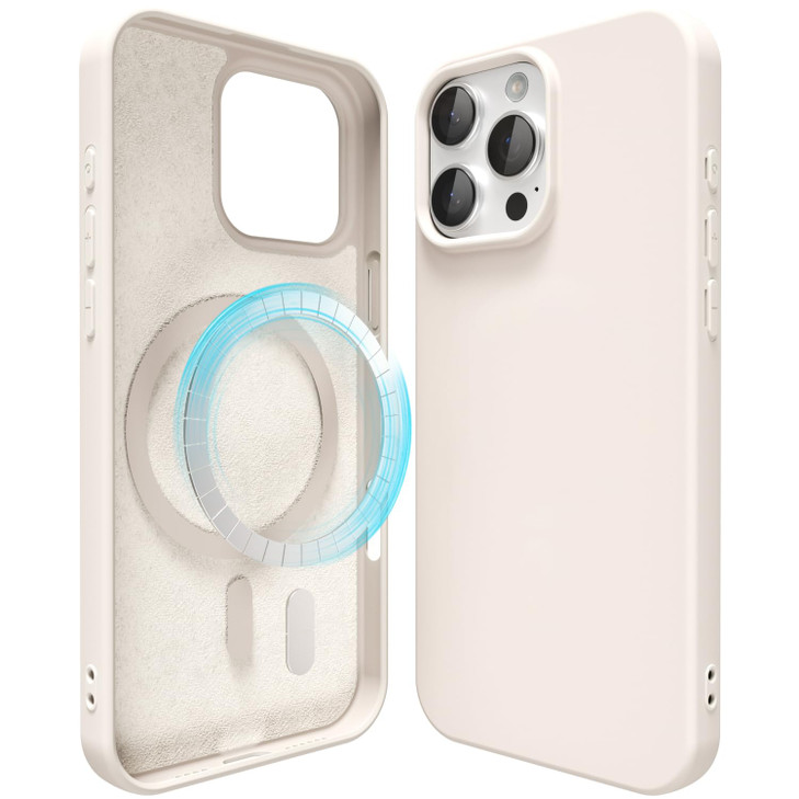 Oakxco Silicone Case for iPhone 16 Pro Case Magnetic Compatible with Magsafe Wireless Charging Slim Thin Soft Rubber Gel