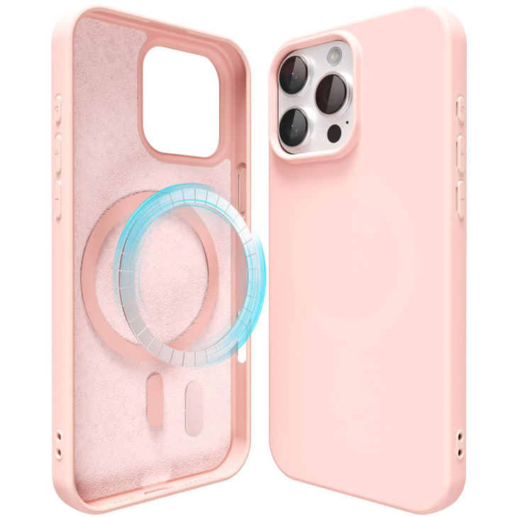 oakxco Silicone Case for iPhone 16 Pro Max Case Magnetic Compatible with Magsafe Wireless Charging Slim Thin Soft Rubber