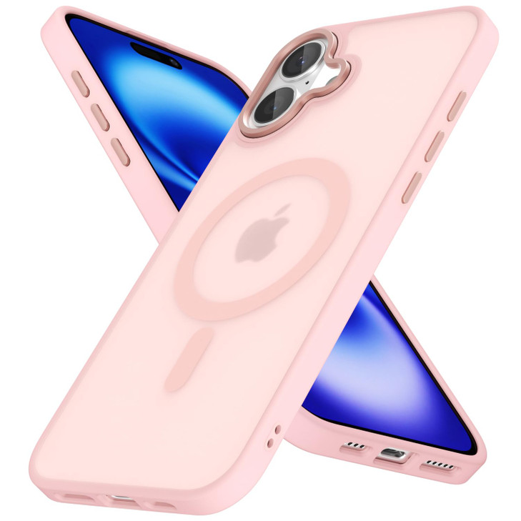 oakxco Magnetic Case for iPhone 16 Phone Case Compatible with Magsafe Slim Thin Clear Hard Shell Plastic Silicone Rubber