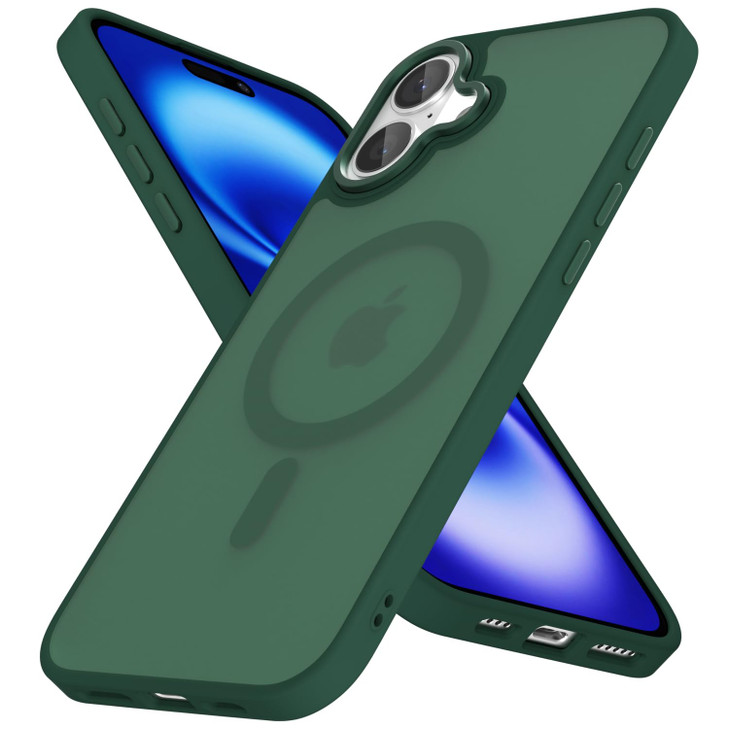 oakxco Magnetic Case for iPhone 16 Phone Case Compatible with Magsafe Slim Thin Clear Hard Shell Plastic Silicone Rubber