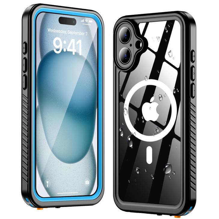 Oterkin Waterproof Case for iPhone 16 Plus Case Compatible with MagSafe Full Body Rugged 16 Plus Phone Case with Builtin
