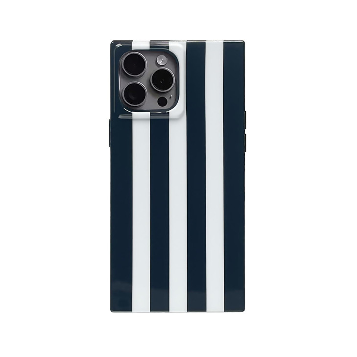 Reezaddin Rectangle Black White Striped Case Compatible with iPhone 16 Pro 2024 Classic Cool Zebra Lines Stripe Print Sl