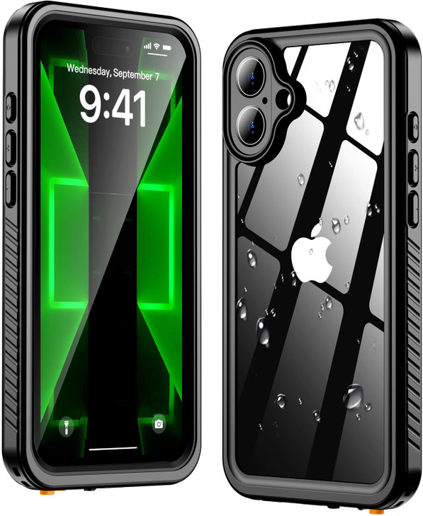 Oterkin Waterproof Case for iPhone 16 Plus Case 360 Full Body Rugged 16 Plus Phone Case with Builtin Screen Camera Prote